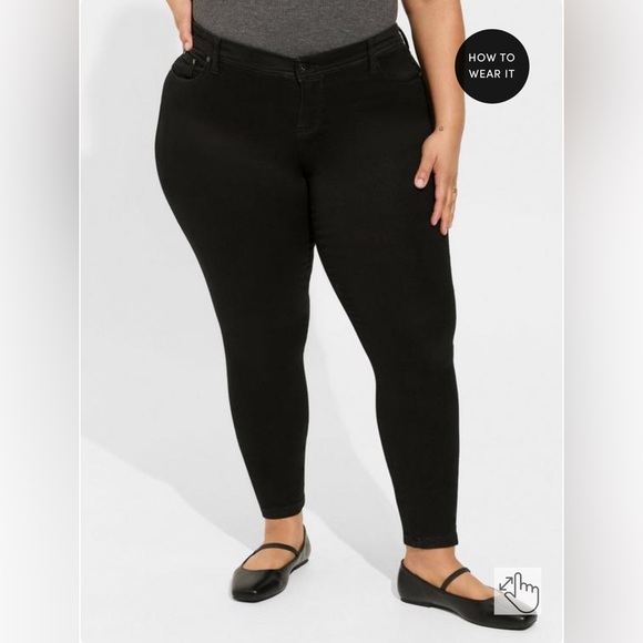 Luxe Skinny Jean - Sateen Stretch Black - Picture 1 of 3